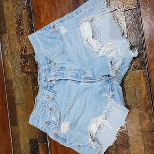 Levi Strauss Ripped Jean Shorts